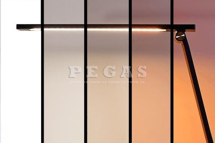 Настольная LED лампа с аккумулятором черная 10000 мАч 10W, сенсорная, 5 режимов, USB зарядка MT-607 MT-607 фото