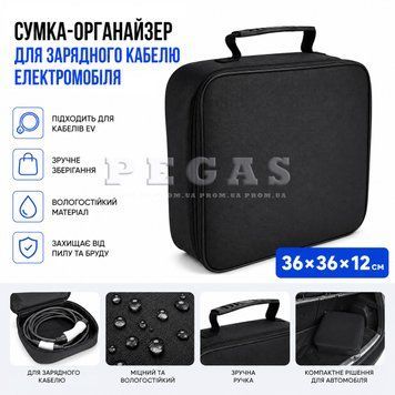 Сумка-органайзер для зарядного кабеля электромобиля 36&times;36&times;12 см, чехол для хранения кабеля EV 3084256510 фото