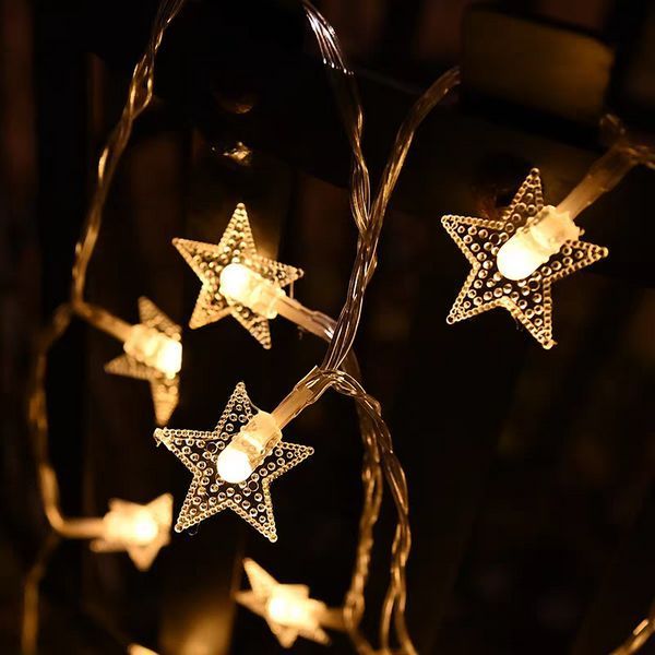 Світлодіодна гірлянда Зірки 6 м теплий білий USB | 40 LED гірлянда з фігурками 2856801311 фото