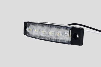 Габаритный фонарь 6 LED белый 12-24В UP 104 для прицепов, грузовиков, спецтехники UP 104 фото