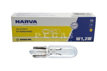 Автолампа 17040 NARVA W1,2W 24V W2x4,6d бесцкольная лампа панели приборов и подсветки авто 17040 фото
