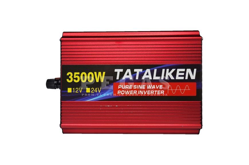 Инвертор TATALIKEN 12V 3500W (1200W) чистая синусоида, преобразователь 12&ndash;220В, с клеммами и кабелем в прикурив WR1004 фото