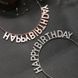 Обруч Happy Birthday розовое золото с розовыми камушками, праздничный обруч на день рождения Обруч Happy Birthday фото 5