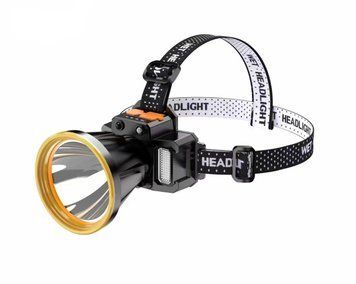 Фонарь налобный светодиодный F-T055 с дальним лучом LED + COB, USB-C, аккумулятор 18650, для рыбалки и велосипеда F-Т055 фото
