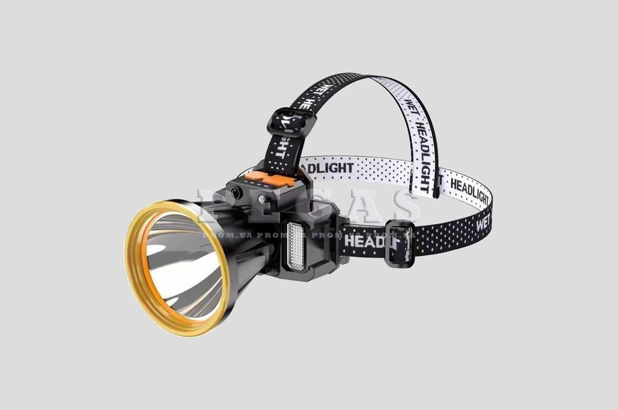 Ліхтар налобний світлодіодний F-T055 з дальнім променем LED + COB, USB-C, акумулятор 18650, для риболовлі та велосипеда F-Т055 фото