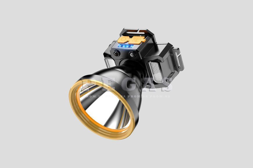 Ліхтар налобний світлодіодний F-T055 з дальнім променем LED + COB, USB-C, акумулятор 18650, для риболовлі та велосипеда F-Т055 фото