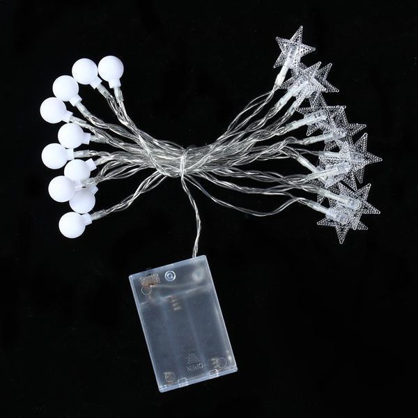 Світлодіодна гірлянда Сніжинки та зірки 10 м теплий білий 80 LED USB та на батарейках для святкового декору Зірки + сніжинки 10 м фото
