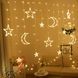 Гірлянда-штора LED &laquo;Місяць та зірки&raquo; 3,5 м, тепле світло, 8 режимів, з пультом 2830564498 фото 4