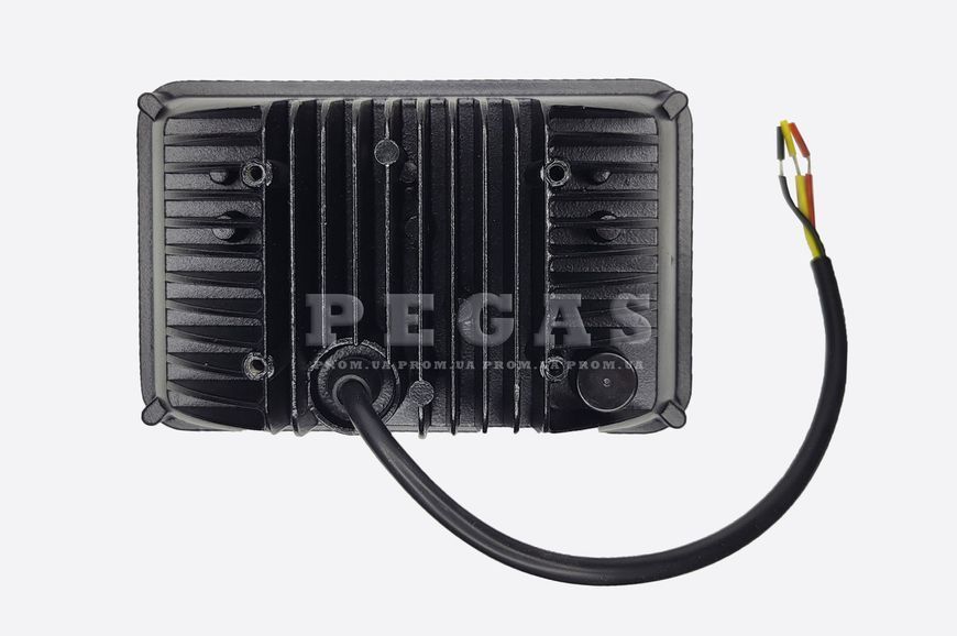 Светодиодная LED фара ближнего света 50W 5 линз с ДХВ прямоугольная 11-32 В для внедорожников, грузовиков и спецтехники ФР 5 фара LED лінза 50W фото