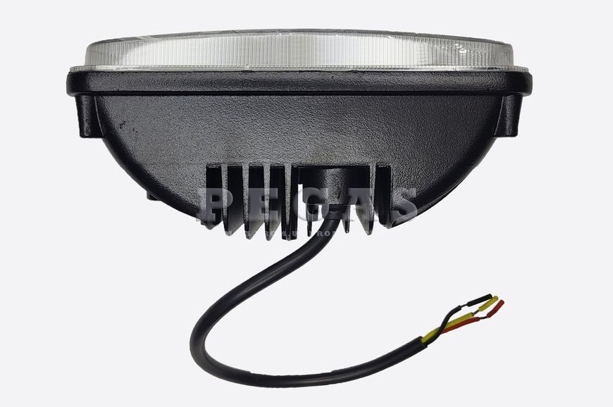 Светодиодная LED фара ближнего света 50W 5 линз с ДХВ прямоугольная 11-32 В для внедорожников, грузовиков и спецтехники ФР 5 фара LED лінза 50W фото