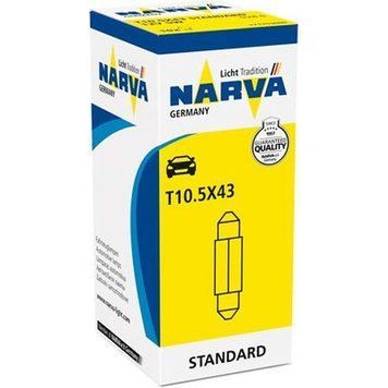 Автолампа C5W 12V 5W SV8,5 39 мм NARVA 17175, софитная лампа салона и подсветки номера 17175 фото